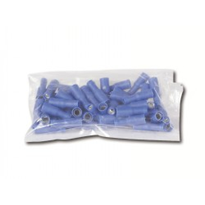 Rundsteckhlse blau, Kabel 1,5 - 2,5qmm, (100er Pack)