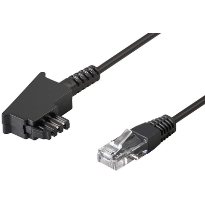 DSL VDSL Kabel IP Kabel TAE -> RJ45 Stecker f�r Fritz!Box EasyBox Speedport  6m schwarz