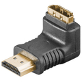 HDMI angled connector with 19-pin gold contacts