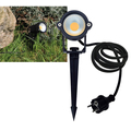 LED garden light 5W warm white with 1.5m cable and black...