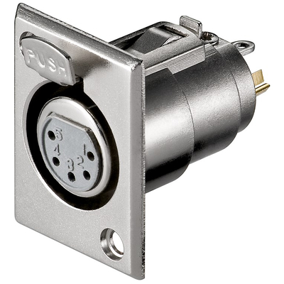 5-pin XLR socket with locking mechanism