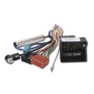 Radio adapter CITROEN PEUGEOT with Quadlock plug + phantom adapter - ISO