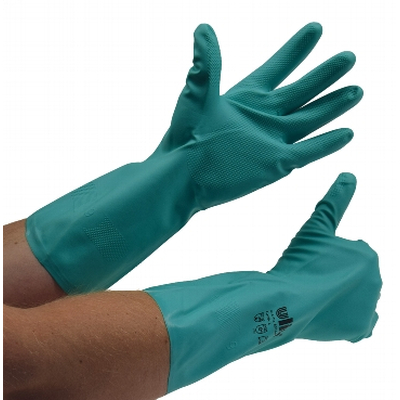 Household & Industrial Gloves Premium green nitrile rubber, size 8