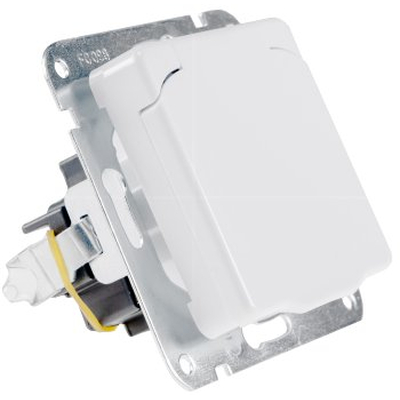 Schutzkontakt-Steckdose IP40 250V~/ 16A, mit Deckel, UP, wei�
