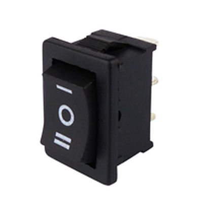 Mini rocker switch on/off/on center position 19x12,8mm