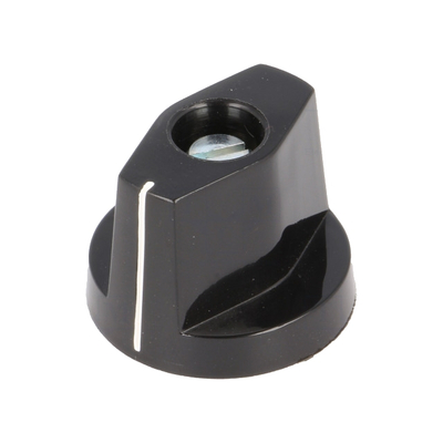 Plastic knob with collet and plastic pointer for 6mm shaft