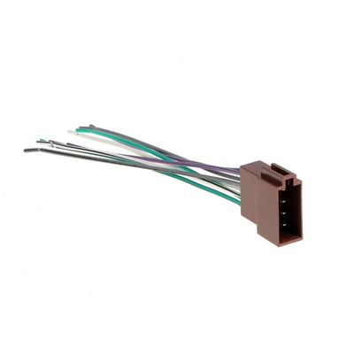 ISO speaker connector with open ends for DIY wiring