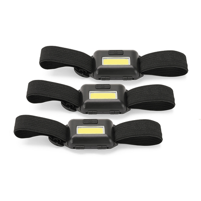 Stirn-/Kopflampe 3W COB    3er-Set