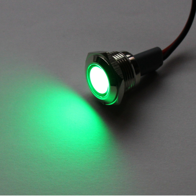 LED signal light 16mm 12-24VDC green IP67