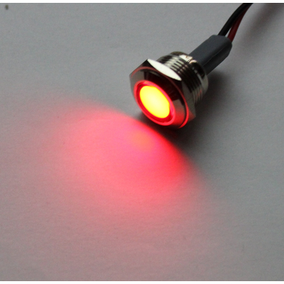 LED signal light 16mm 12-24VDC red IP67