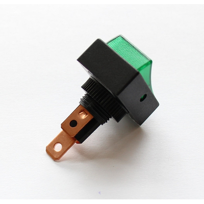 Wippschalter aus/ein mit Kontrollleuchte  12V 30A gr�n