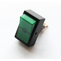 Rocker switch off/on with indicator light  12V 30A green