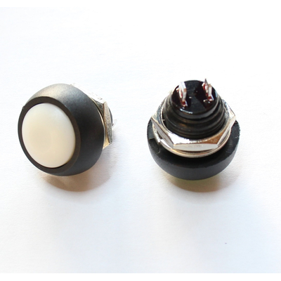 Drucktaster 17,5mm 1 x ein 1A 250V wei�