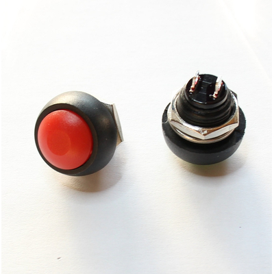 Drucktaster 17,5mm 1 x ein 1A 250V rot