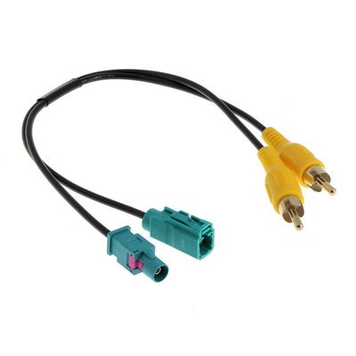 Antenna adapter 2 x RCA (M) - 1 x FAKRA (M) + 1 x FAKRA (F)