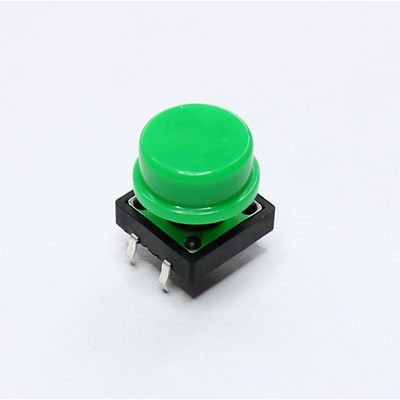 Micro button TACT with green button 1x(on) 0.05A/12VDC PCB