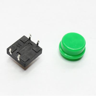 Microswitch TACT on/(off) 12 x 12mm buttom green