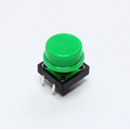   Micro button TACT 1x(on) 0.05A/12VDC PCB incl. green cap 