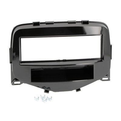 Radio bezel CITROEN C1, PEUGEOT 108, TOYOTA Aygo from 2014 1DIN piano black