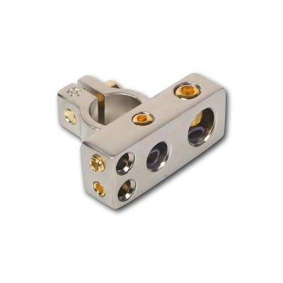 Nickel-plated battery terminal block 1x50mm�, 1x20mm� and 2x10mm� negative terminal