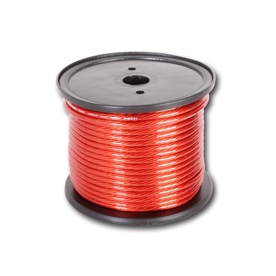  Power cable 10mm 50m red transparent CCA 