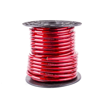 Power cable 20qmm 25m red transparent CU