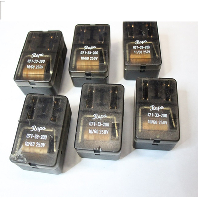 Relay 9VDC 10/60A 2 x off/(on) - 071-33-200 Rapa used (6 pc)