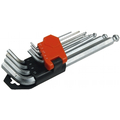 Hex Socket Set of 9 pieces with ball head and holder