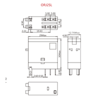 Relais 230VAC&nbsp; 8A 2xein/(ein) - ORJ1SL