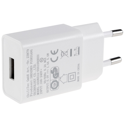 Steckernetzteil  5VDC 1A  5W mit USB Buchse ws