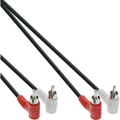 RCA connection cable male / male  1.2m angled