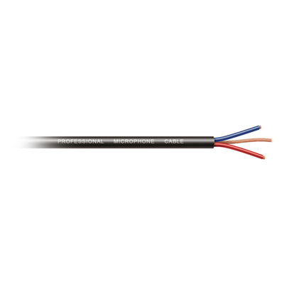 Symmetrical microphone cable 2x0.35 + shield black