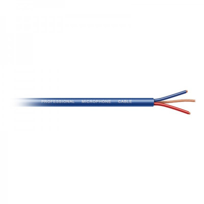 Symmetrical microphone cable 2x0.35 + shield blue