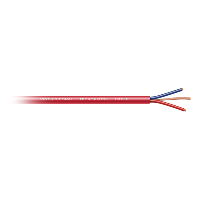 Microphone cable symmetrical 2 x 0.35 + shield red