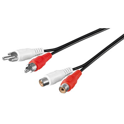 Cinch Verl�ngerungskabel Stecker / Buchse 10,0m