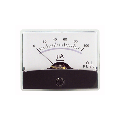 Panel meter w. mirror scale  0 -     100�A DC