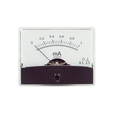 Panel meter w. Mirror scale 0 -    1mA DC