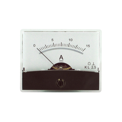 Panel meter w. Mirror scale 0 - 15A DC