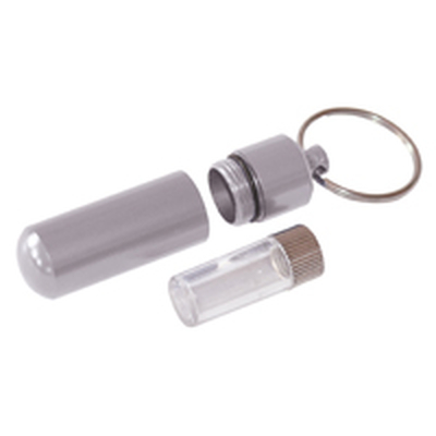 Schl�sselanh�nger mit Aufbewahrungsbeh�lter wasserdicht silber