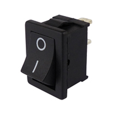 Mini rocker switch off/(on) 250VAC 3A 19 x 12mm