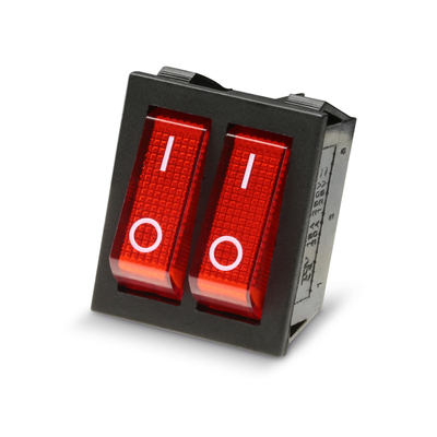 Doppel Wippschalter 2 x aus/ein mit Kontrollleuchte 250V...