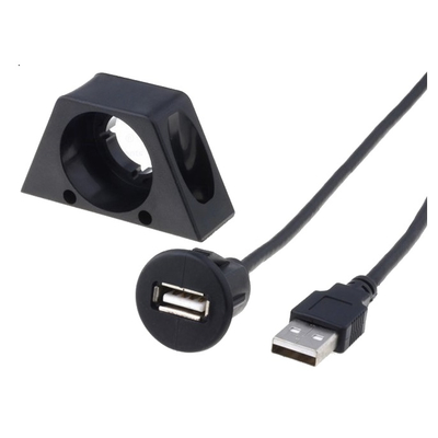 USB extension with mounting or mounting socket