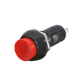 Push button round red 1 x on(off)