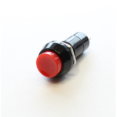 Push button round red off/(on) 250VAC/1A