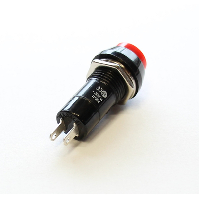 Push button round red off/(on) 250VAC/1A