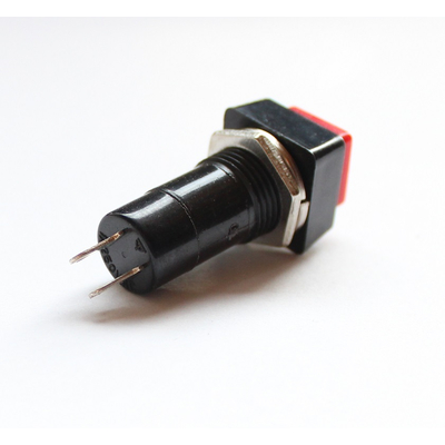 Pushbutton square red off(on) 250VAC/1A