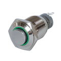 Vollmetallschalter 16mm 1 x um mit LED Ringbeleuchtung...