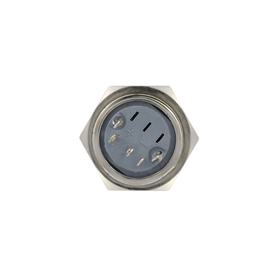 Full metal switch 16mm 1 x on/on with white LED ring illumination IP40