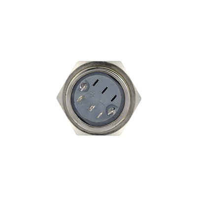 Vollmetalltaster 16mm 1 x ein/(ein) mit Ringbeleuchtung blau IP40