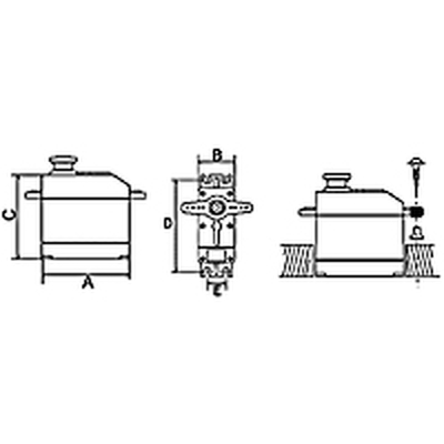 Servomotor analog metal gear